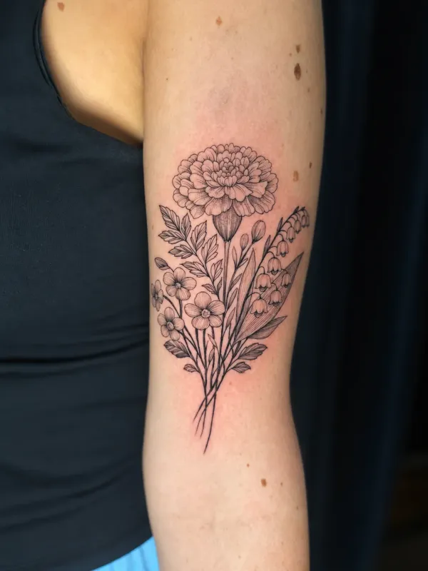 Fine line floral
