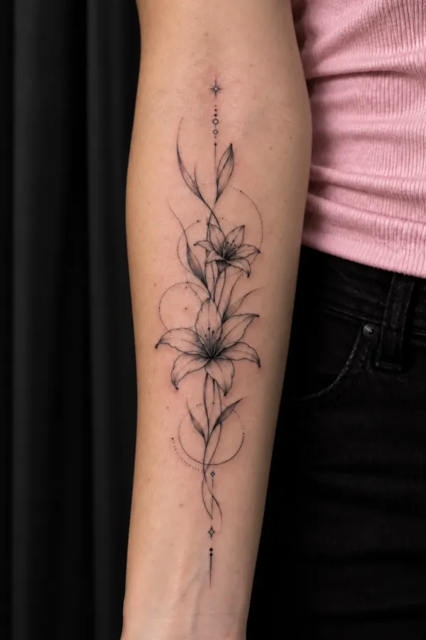 Fine line floral