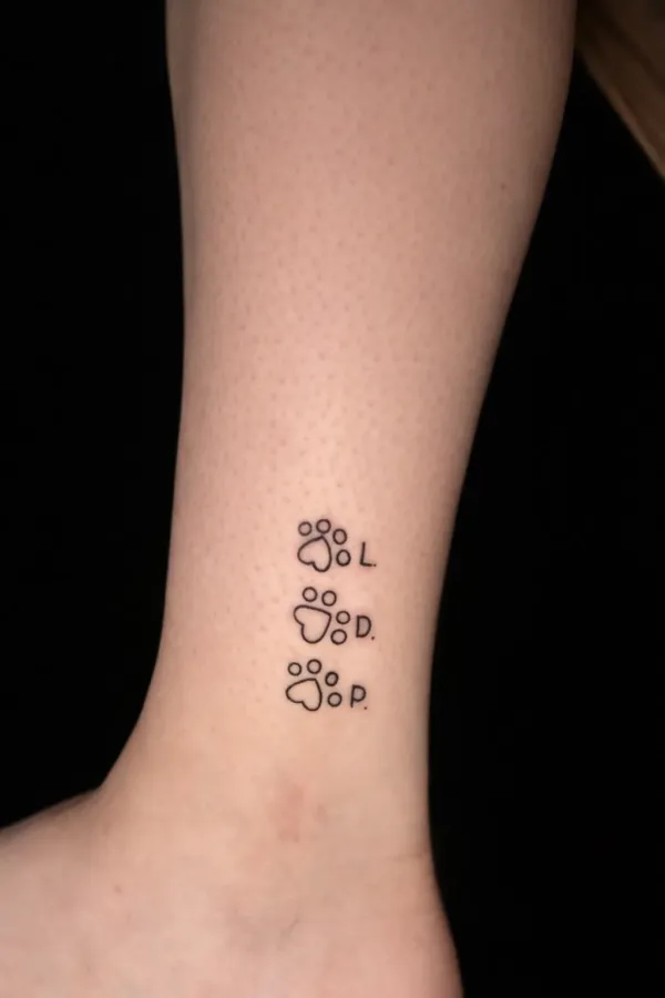 Paw-print Initials