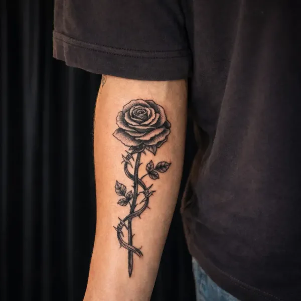 Black & Grey Rose