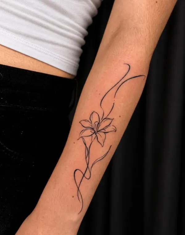 Flowing Floral Linework