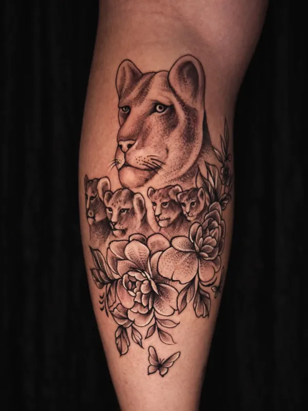 Cat & Flower