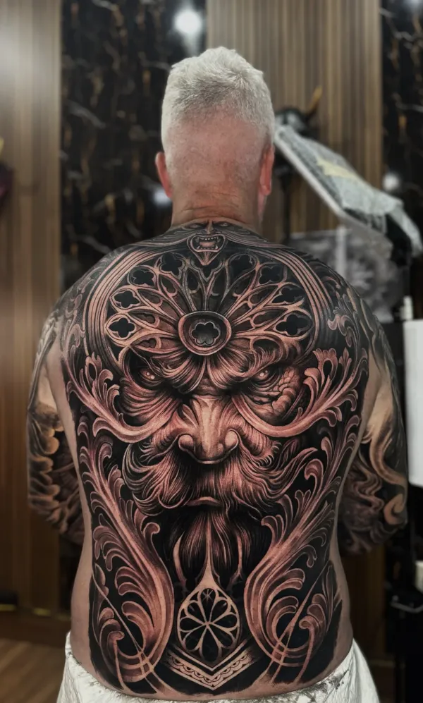 Ornamental mythic portrait
